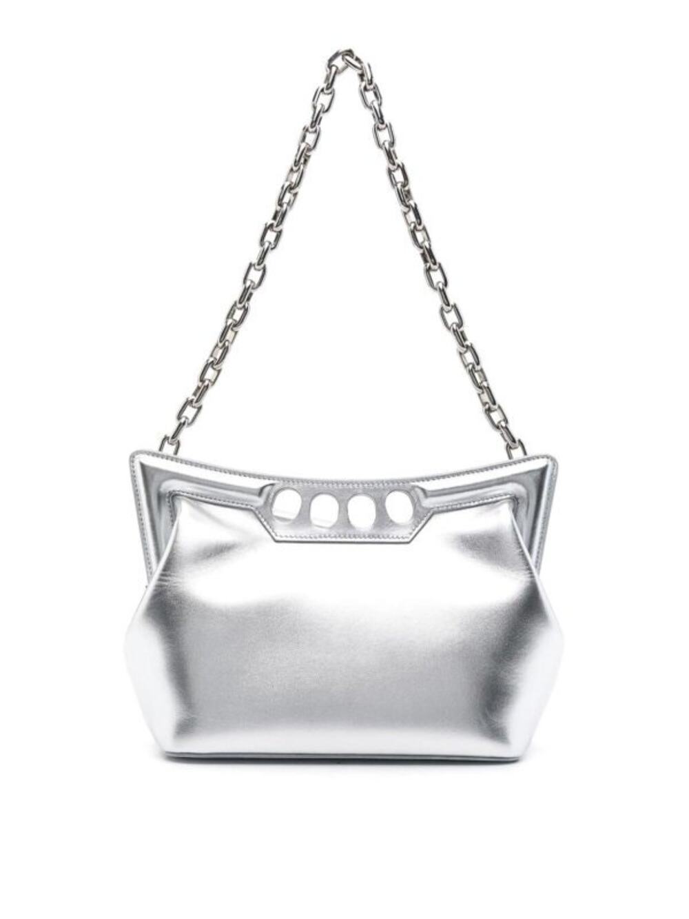 Alexander McQueen Small The Peak Bag ~ Silver